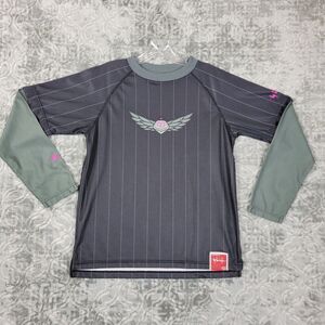 Troy Lee Designs Shirt Girls Large Gray Black Motocross Cycling Jersey